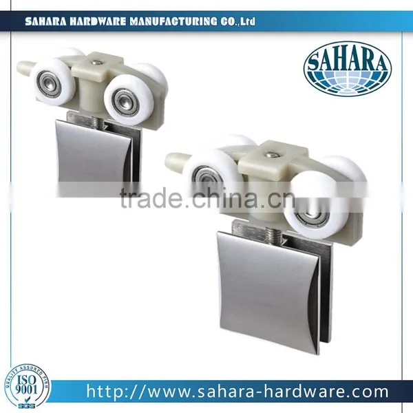 Max Door Weight 150kg Super Silence Square Glass Shower Hanging Sliding Door Wheels