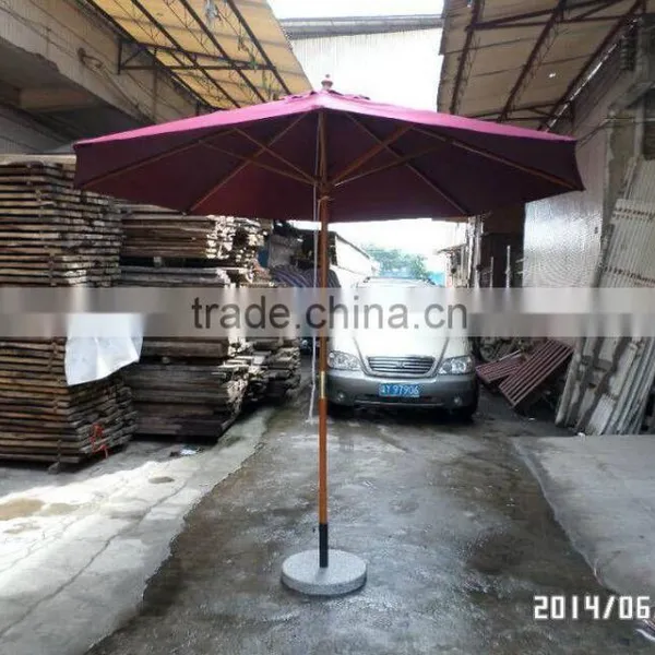 Outdoor Sun Parasol Wooden Patio Umbrella photo-4