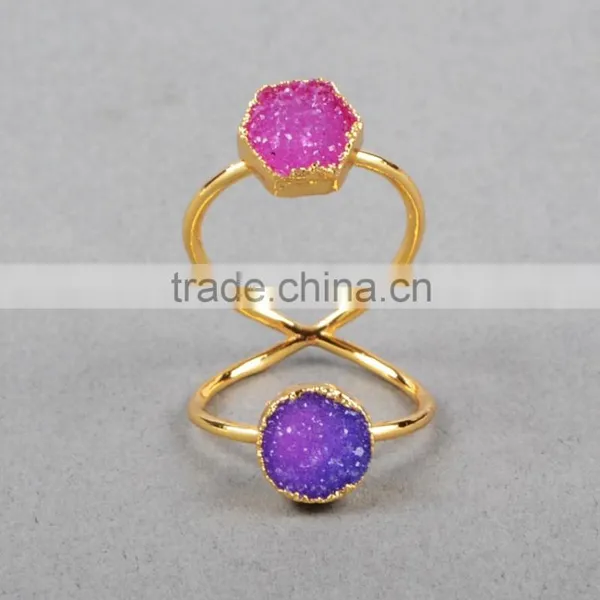 Full Finger Authentic Druzy Ring photo-5