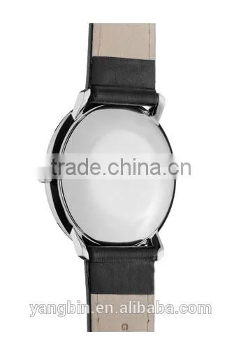 2015 Hot Selling Men Stainless Steel Leather Band Factory Watch photo-6