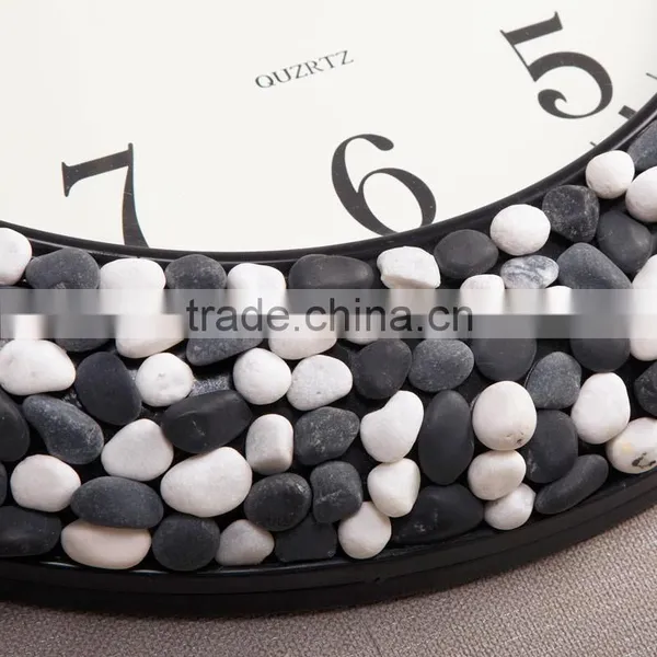 46cm Home Decorative Natural Cobblestone Wall Mounted Clock Mute photo-5