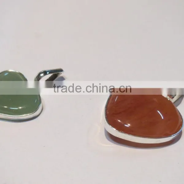 Assorted Stone Heart Gemstone Pendants photo-2