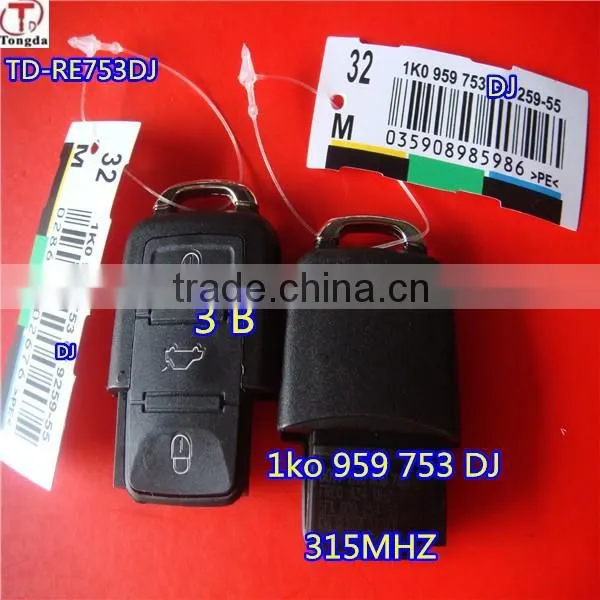 Tongda TD-OR 753N,1KO 753N V5 433mhz for Original VW 3 Button Remote Control photo-2