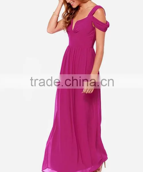 Women's Cute Purple V-Neck Dress photo-2
