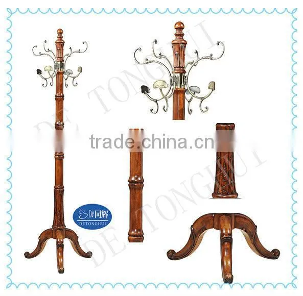Fashional Redwood Rubber Wooden Hanger Stand S-11# photo-2