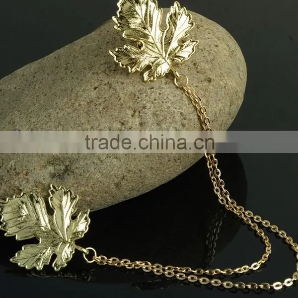 Sweater Clips Maple Leaf Cardigan Clips Collar Clips Gold Sweater Guard Brooch photo-4