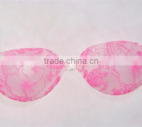 Fashion Bra Gel Silicone Printed Invisible Strapless Cheapest Brassiere photo-4