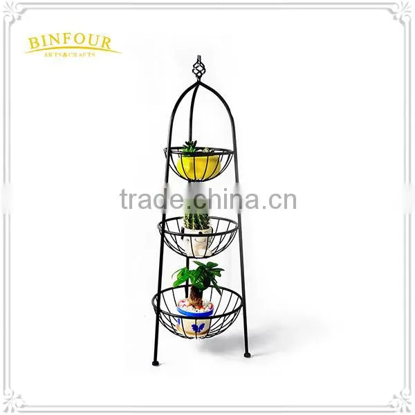 3 Tier Metal Display Sundries Stand Fruit Basket for Home Deco photo-5