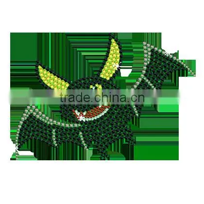 MOQ 6pcs Motif Hot Fix Rhinestone Bat Animal Transfers photo-2