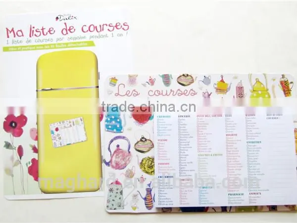 China Manufacturer Custom Tear-odd Shopping List With Rubber Magnet as Fridge Magnet photo-5