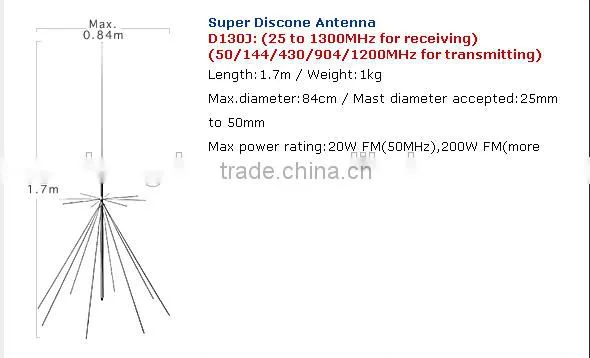 SUPPER DISCONE ANTENNA D150 50-1500MHZ,multi Band Antenna,wide Band Antenna photo-4