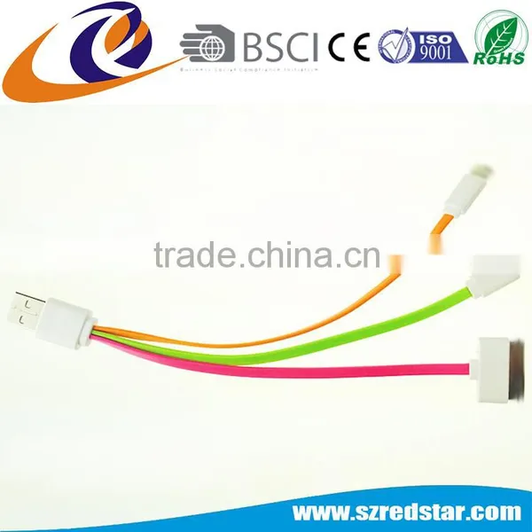 Good Quality Cheap Price Colorful 3 in 1 Charging Cable photo-5