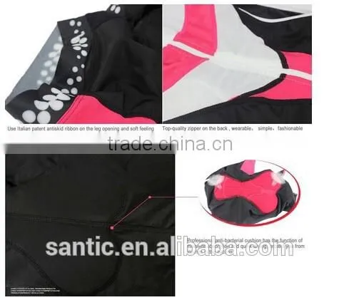 Santic Triathlon Skinsuit Women Singlet Skin Cycling Padded Tri Suit Clothing photo-5