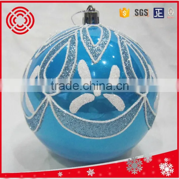2016 Pearl Light White Hand Painting Christmas Ball With 4pcs Diamonds photo-4