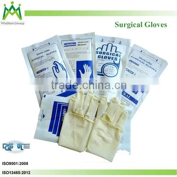 High Quality Disposable Latex Surgical Gloves / Latex Exam Gloves photo-3