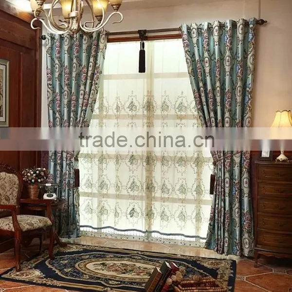China Hand Embroidery Designs Fabric Curtain Wholesale / Jacquard Curtain Fabric / Curtain Fabric