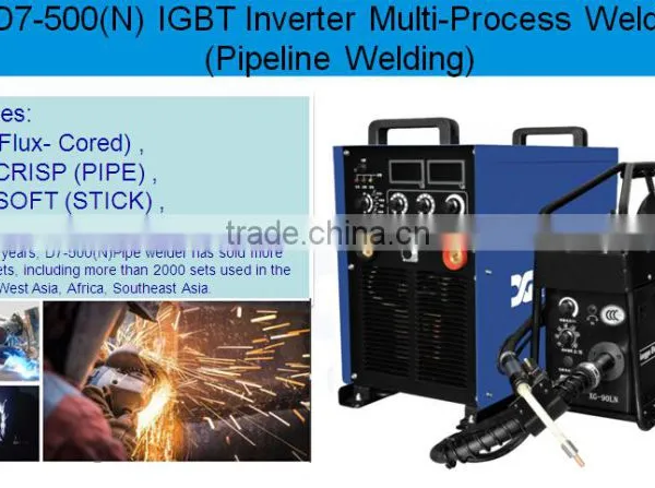 High Efficiency SMAW Flux Cored GTAW Tig Pipeline Welding Machine D7-500N photo-2