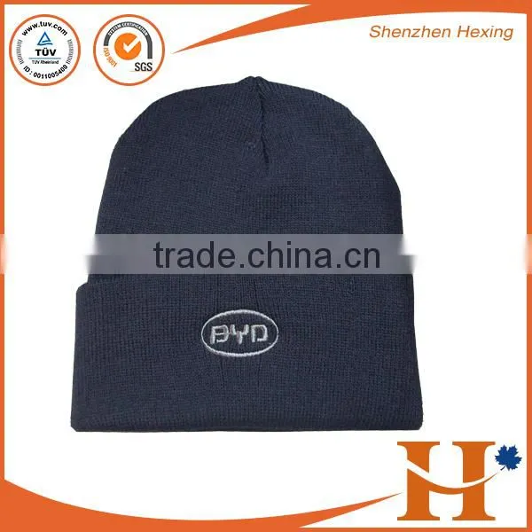 Promotional Winter Free 100% Polyester Knitting Beanie With Embroider Logo photo-4