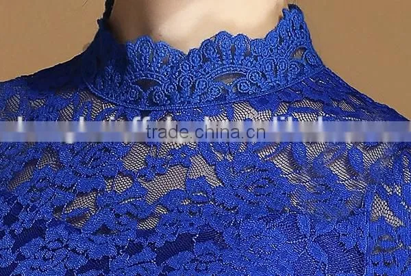 2015 Latest Design Ladies Light Blue Lace Sexy Ladies Underwear Shirt photo-5