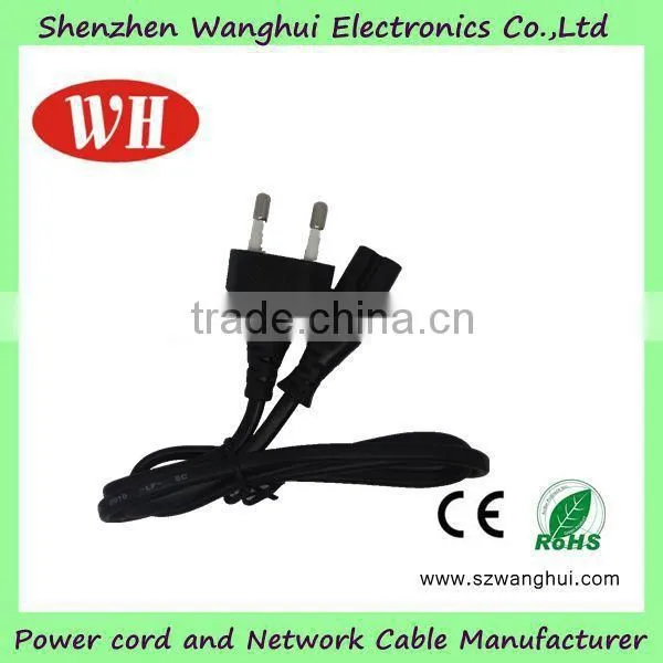 German Type Rubber Two Round Pin Power Cord for Monitor photo-5