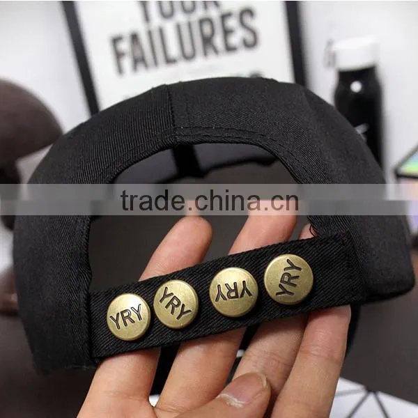 Fashion Sreetwear Black Baseball Cap With Unique Back Closure Supplier's Choice