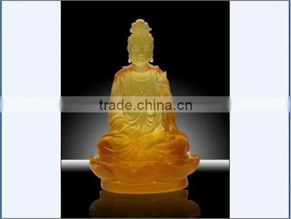 Guanyin Buddha Buddhism Cultural Gift Crafts Color Glass photo-4