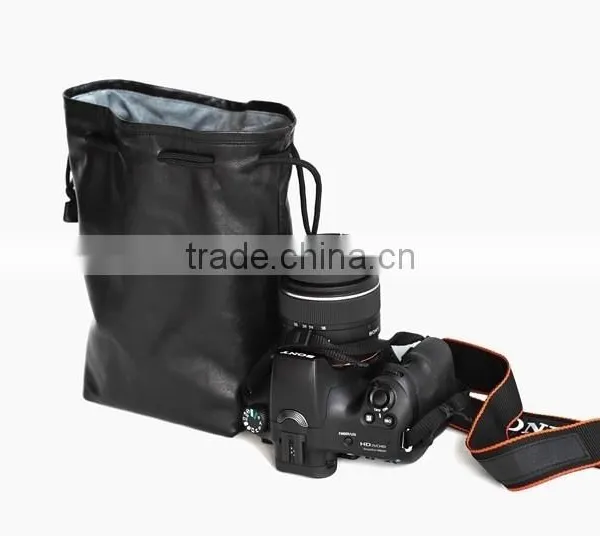 2016 New Design Cameca Bag Portable Leather Bag Draw String Camera Bag photo-4