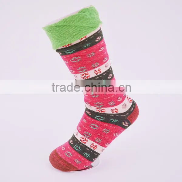 Lady 200N Fashion Cotton Socks With Chiffon Lace on the Cuff Rosso Toe Funny Socks