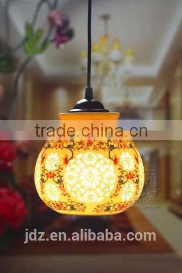 Jingdezhen Hollow Ceramic Decorative Hanging Pendant Light photo-3