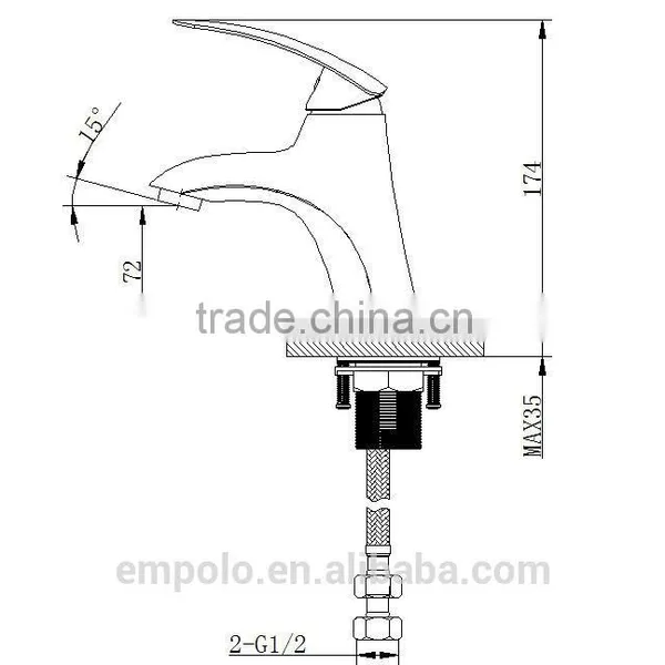 Brass Single Lever Water Tap With Water Saving Aerator 63 1101 photo-3