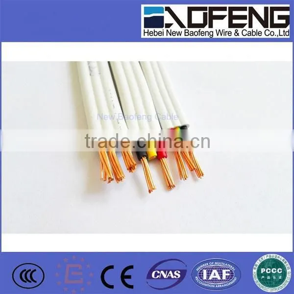 Flat Twin and Earth 2.5mm2 PVC Wire Twin and Earth 1.5mm2 PVC Wire 2 Cores Cable With Earth Wire photo-2