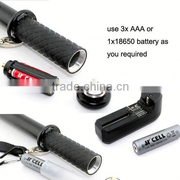 1182 Wolf's Fang Design Multi-function Self-defense Q5 Army Led Flashlight photo-2