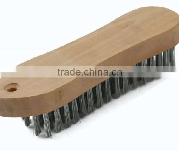 Scrubbing D-shape Wooden Block Wire Brush photo-2