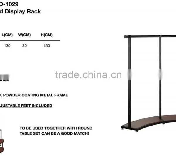 Durable Rounded Metal + MDF Clothes Display Rack for Kids photo-2