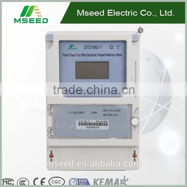 Customized Three Phase Prepaid Analog and Digital Energy Meter Prepayment Electric Power Meter