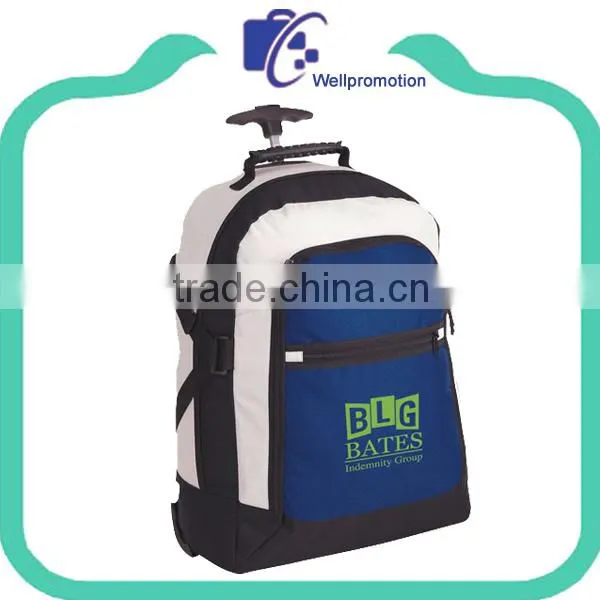 Trolley rolling backpack, polyester wheel rolling backpack