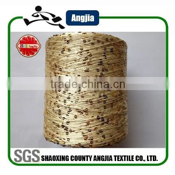 China Fancy Yarn Fishnet Yarn With Sequin for Knitting Scarf photo-2