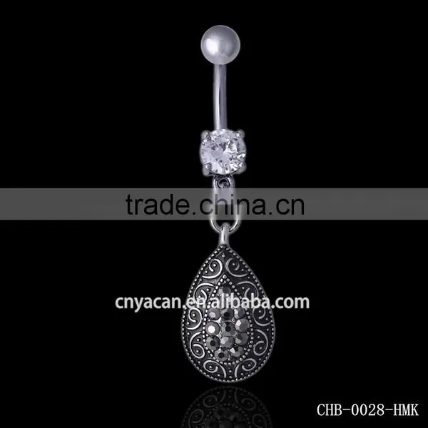 Popular Lovely Drop Shaped Navel Piercing Picture photo-2