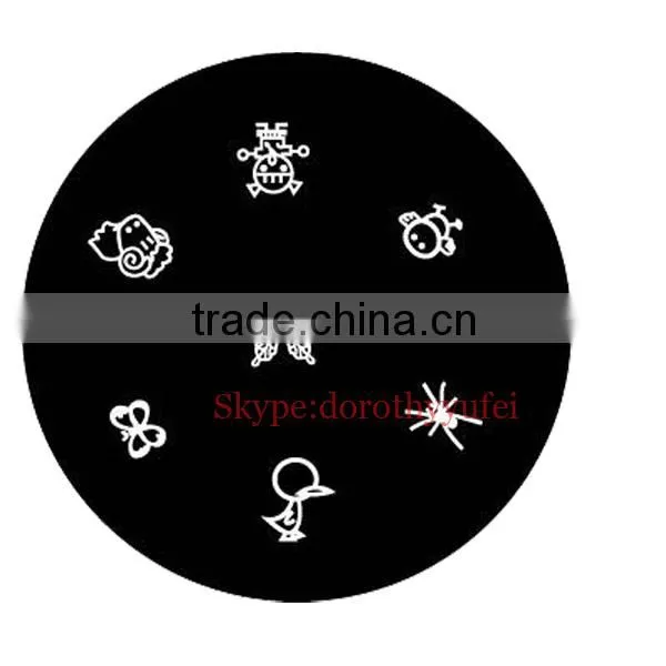 90 Designs Round Nail Stamp Plate