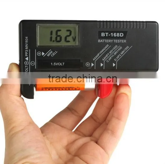 Portable Smart LCD Direct Digital Battery Tester BT-168D Checker Electronic Battery Power Measure 9V 1.5V Button Cell AAA AA C D photo-2