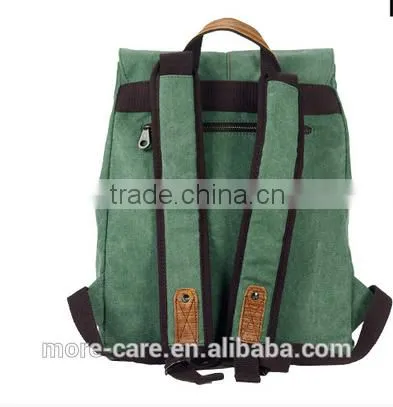 Men's Trendy Vintage Canvas Backpack photo-2