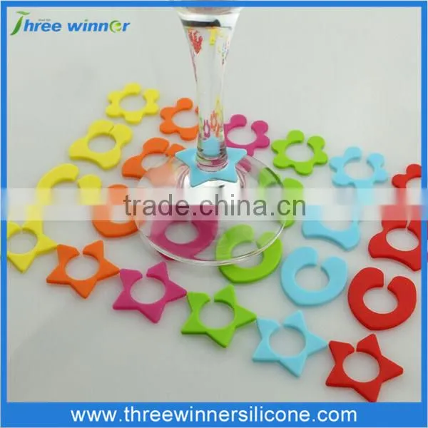 Suction Cup Wine Glass Marker Silicone Promotional Wine Markers photo-2