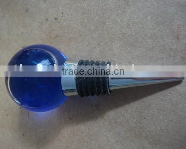 Hot Selling Wedding Decoration Round Crystal Wine Stopper