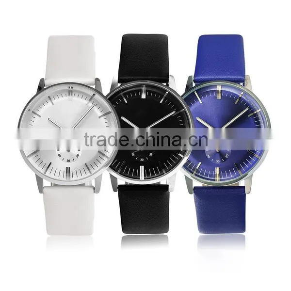 New Models From Doris Watch Genuine Leather Men Color Index Samll Second Dial Homme Montre Watch Men 2016 photo-4