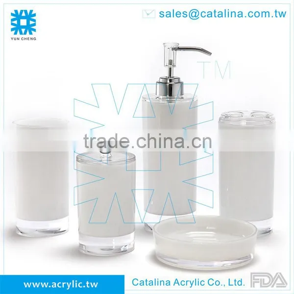 Set or Separate of Tumbler Lotion Dispenser Cotton Jar Soap Dish Acrylic Diamond Bathroom Supplies With Serving Tray photo-6