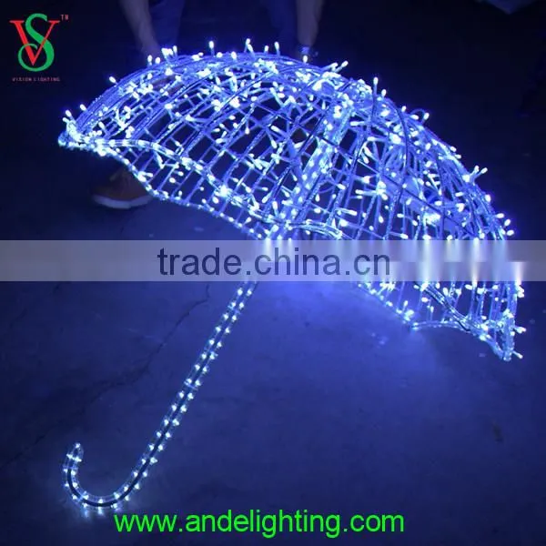 230V 85*100cm Fancy Outdoor Christmas Decoration Umbrella Light photo-5