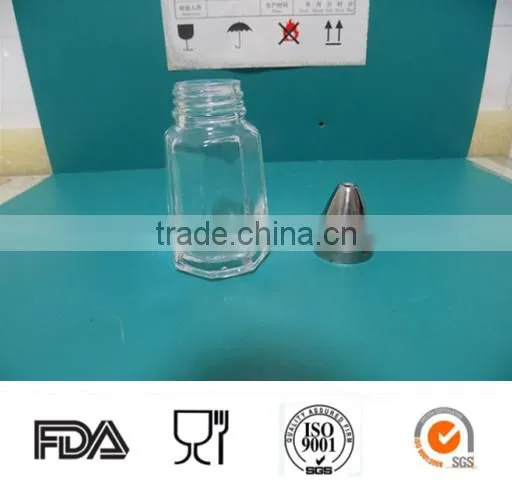 Different Glass Spicy Jar With Stainless Steel Caps photo-4
