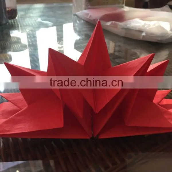 Christmas Red Star Shape 100% Wood Pulp Paper Napkin photo-2
