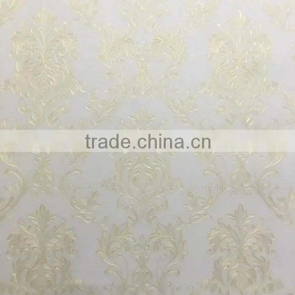 Vinyl Wallpaper With Golden European Flowers for House photo-4