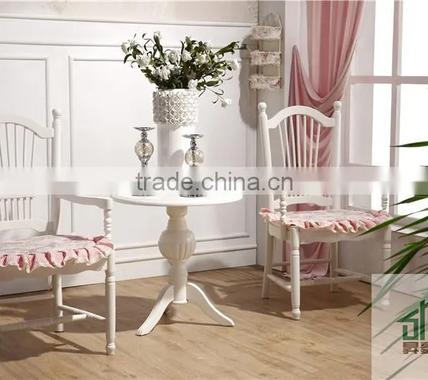 High Quality Small Wooden Round Table HB-A# Round Table and Chair Set Fancy Round Table With Lazy Susan